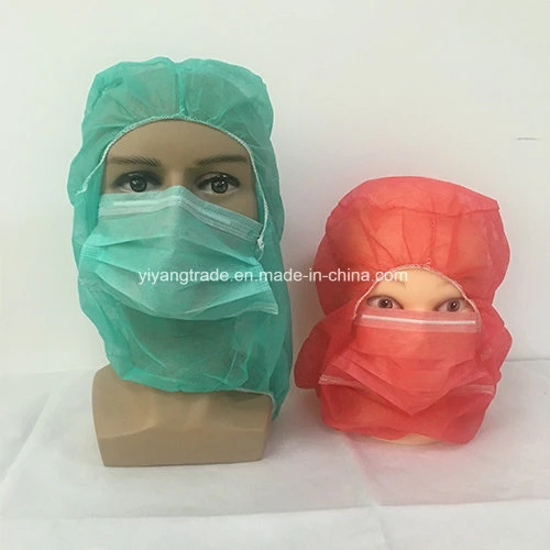 Wholesale Breathable Disposable PP Nonwoven Space Cap with Face Mask