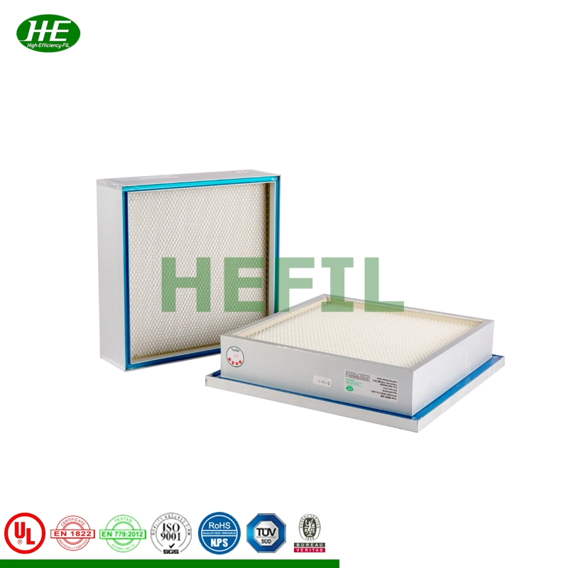 UL Certificated H14-U17 Mini Pleated Gel Seal HEPA&ULPA Media Air Filter Manufacturers for Pharmaceutical Cleanroom